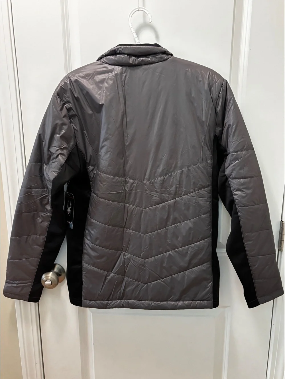 Spyder Men’s Lightweight Hybrid Full-Zip Jacket Gray/Black Size Small